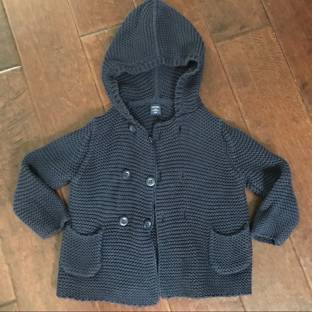 GAP pea coat hooded sweater.